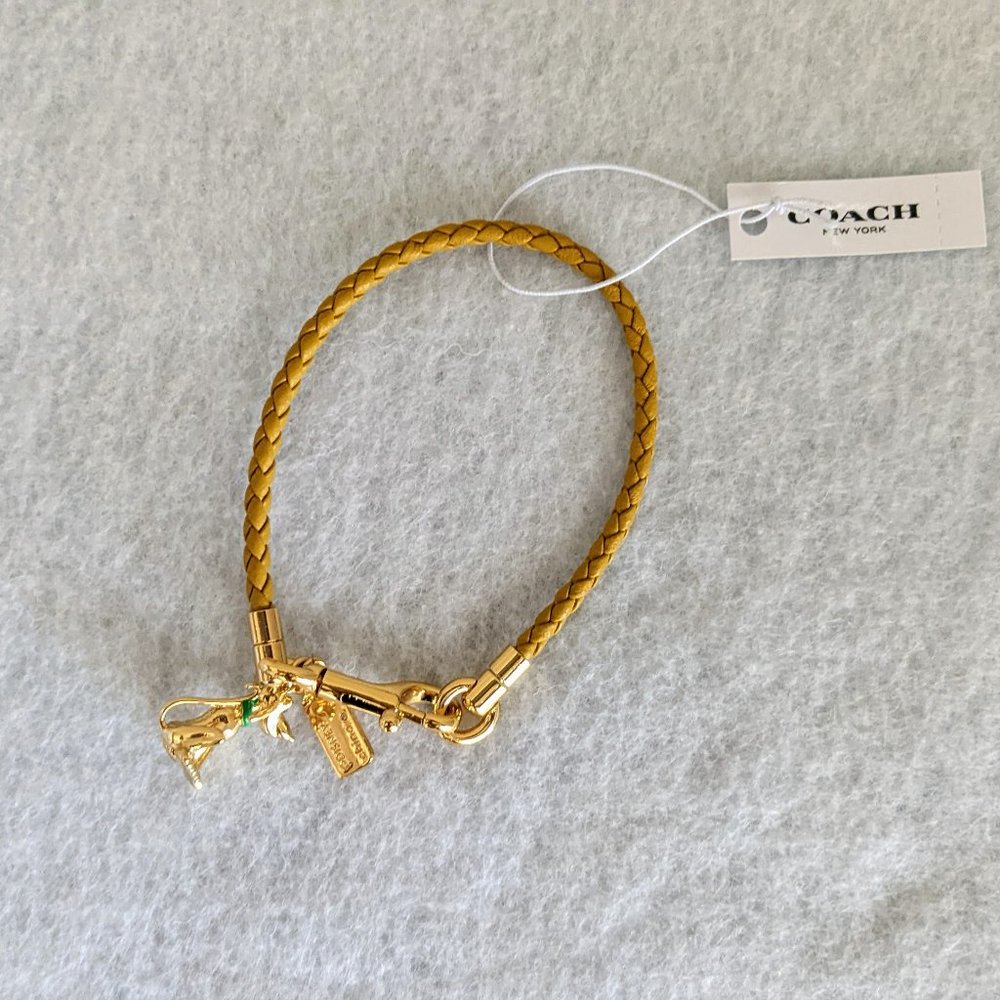 NEW! Disney X Coach Braided Friendship Bracelet With Pluto Charm